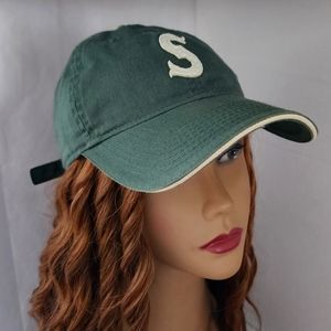 SOUTHIE Vintage 90s Green South Boston MA Adjustable Hurricane Ball Cap Hat
